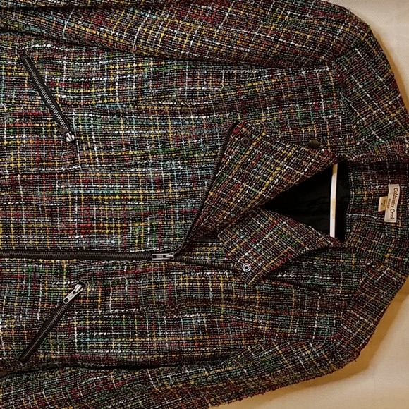 multi color coat w/ asymmetrical zipper - Picture 2 of 4